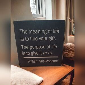Decorative Motivational Wood Sign With Hanging Hardware